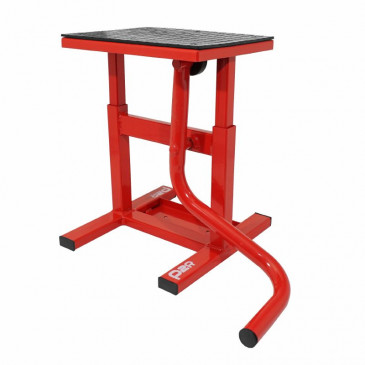 LEVE/PONT MOTO CROSS P2R A LEVIER ACIER ROUGE LEVE/BEQUILLE STAND MOTO P2R AVANT UNIVERSEL ACIER ROUGE origine AZMOTORS 