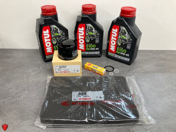 KIT HUILE MOTUL 5100 4T 10W-40 -(3L) MXU 700i/700i IRS/700i T3B ET SON KIT ENTRETIEN MOTEUR  origine kymco 