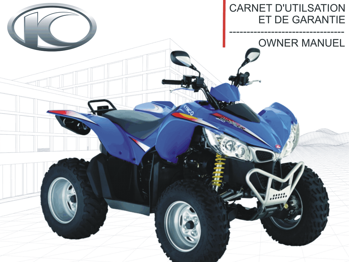 FR - MANUEL UTILISATEUR MAXXER 400 (derniere pieces dispo) KYMCO T300LB70BEA6- FR - MANUEL UTILISATEUR KYMCO MAXXER 400 origine KYMCO -DISPO