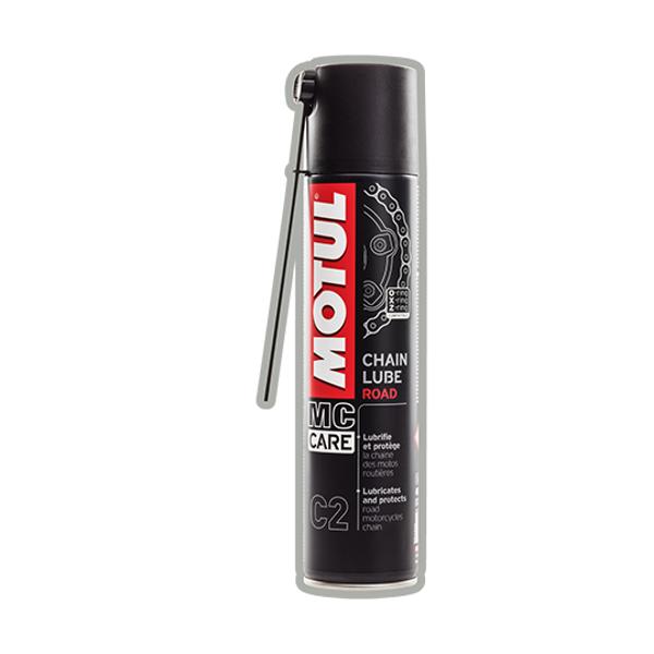 MOTUL C2 CHAIN LUBE ROAD (AEROSOL 400ML)
GRAISSE CHAINE / MOTEUR  origine motul 