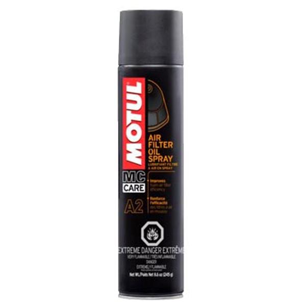 MOTUL A2 AIR FILTER OIL SPRAY - 400ml MOTUL A2 - NETTOYANT FILTRE A AIR - AIR FILTER OIL SPRAY (AEROSOL 400ML) origine MOTUL 