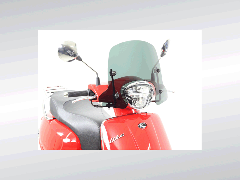 PETIT PARE-BRISE Incolore Pour NEW LIKE (support Noir)  KYMCO PETIT PARE-BRISE Incolore Pour NEW LIKE ( support Chromé ) origine KYMCO -DISPO