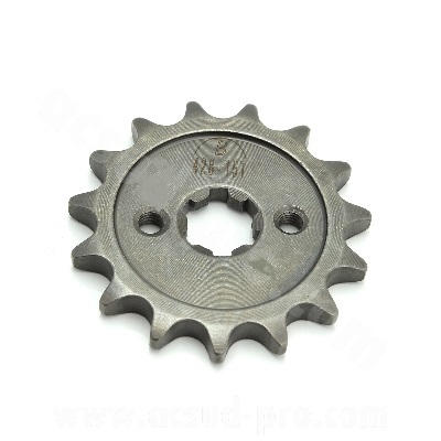 PIGNON DE SORTIE BOITE ARCHIVE CAFE RACER/SCRAMBLER 50CC (15 DENTS - 428 ) VERSION 1 DIAMETRE DES CANNELURES 17.20 MM  origine  -DISPO