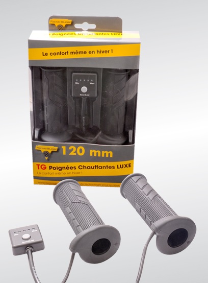 POIGNEES CHAUFFANTE  QUAD  LUXE   120 mm  KYMCO KA-01-0445 - POIGNEES CHAUFFANTE QUAD LUXE 120 mm origine KYMCO -DISPO