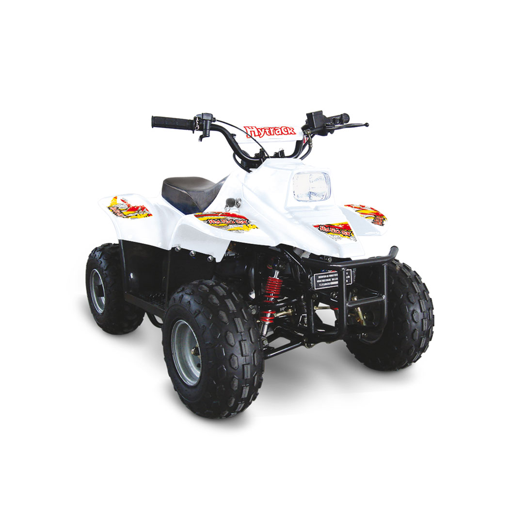 Quad HYTRACK HY80 SX BLANC Quad HY80SX ==> BLANC
À partir de 6 ans
- Moteur 4 temps, 79 cc
- Télécommande de sécurité
- Coupe-circuit de sécurité au poignet
Le port du casque est vivement conseillé

Toutes autres caractéristique dans "Application" origine HYTRACK 