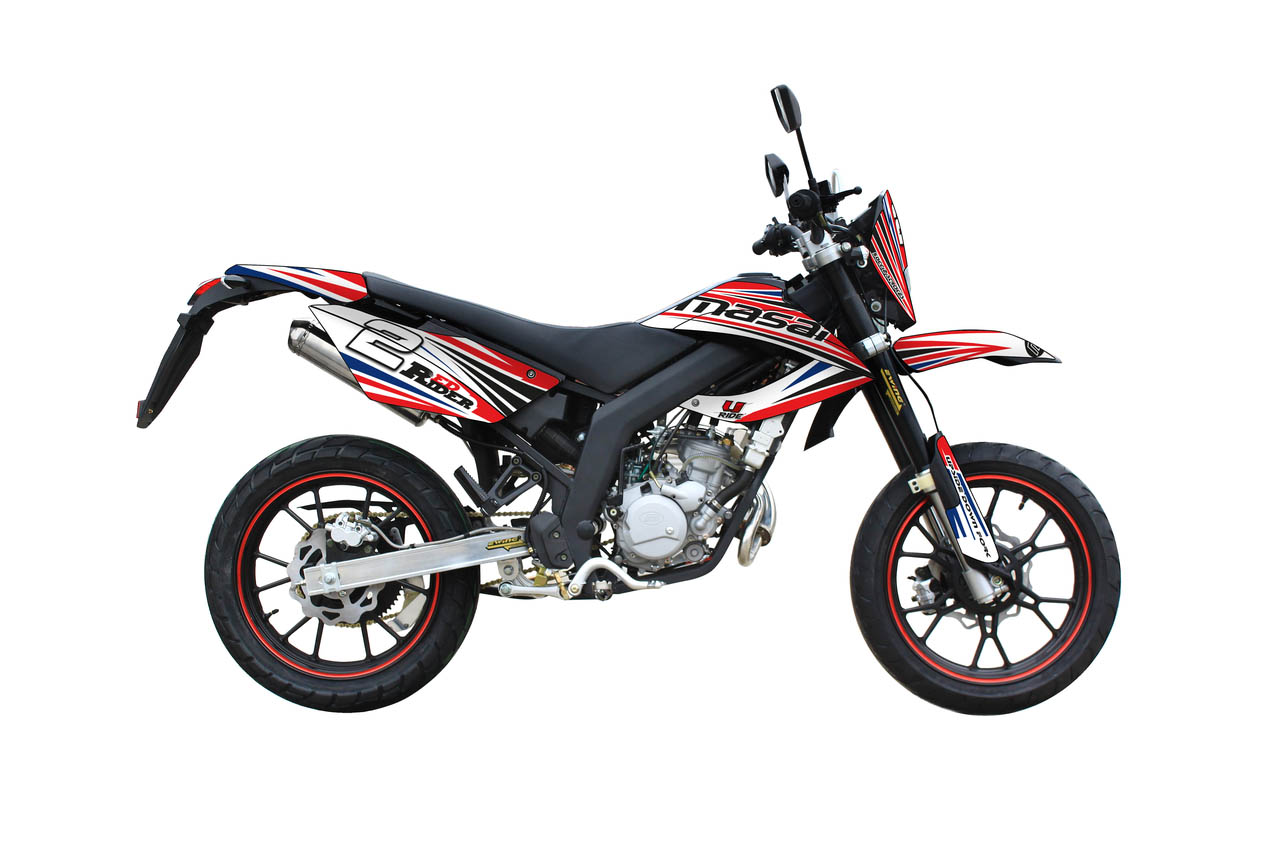 DECORATION MOTO MASAI RED RIDE MASAI MOTO kit deco RED RIDER - Masai 50 origine MASAI -DISPO