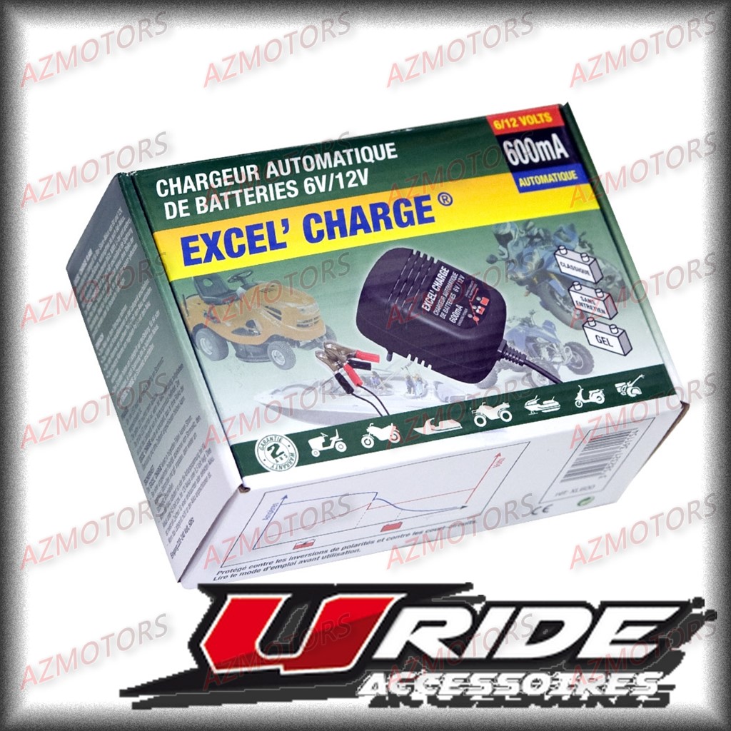 Chargeur universel de batterie 600mA Chargeur universel de batterie 600mA origine AZMOTORS 