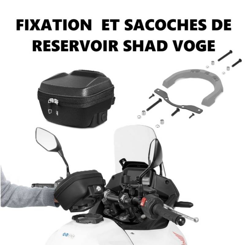 FIXATION ET SACOCHES DE RESERVOIR SHAD CLICK SYSTEM VOGE FIXATION ET SACOCHES DE RESERVOIR SHAD CLICK SYSTEM VOGE origine VOGE -DISPO
