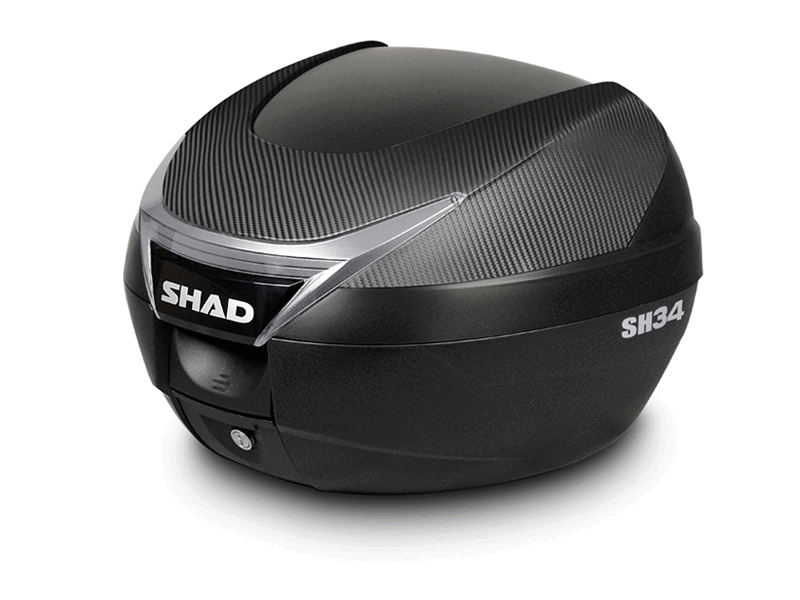TOP CASE SH 34 (NOIR BRUT) - CAPOT CARBONE  KYMCO TOP CASE SH 34 (NOIR BRUT) - CAPOT CARBONE origine KYMCO -DISPO