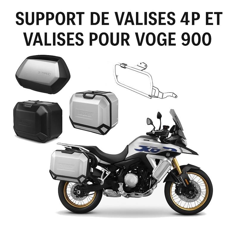 VALISES ET SUPPORTS SHAD 4P SYSTEM VOGE 900 SUPPORTS POUR INSTALLER LES VALISES LATERALES SHAD SUR VOTRE MOTO origine VOGE -DISPO
