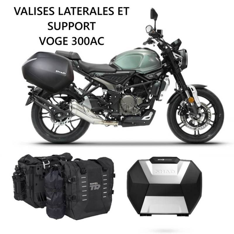 VALISES LATERALES ET SUPPORT VOGE 300AC FIXATIONS POUR INSTALLER LES VALISES LATERALES SHAD SUR VOTRE MOTO VOGE origine VOGE -DISPO