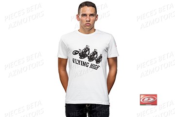 A03160050500 - T-SHIRT PADDOCK FLYING HIGH BLANC ( TAILLE XL )
