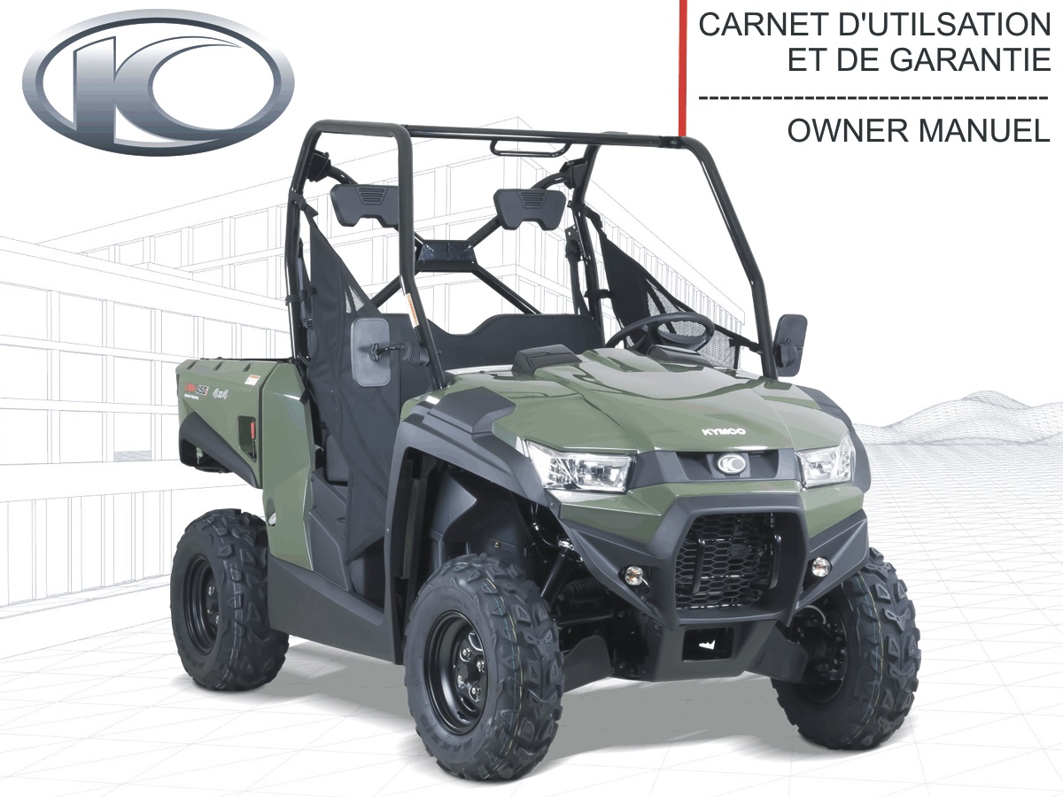 FR - MANUEL UTILISATEUR UXV 450i E2 (derniere pieces dispo) KYMCO FR - MANUEL UTILISATEUR UXV 450i E2 origine KYMCO -DISPO