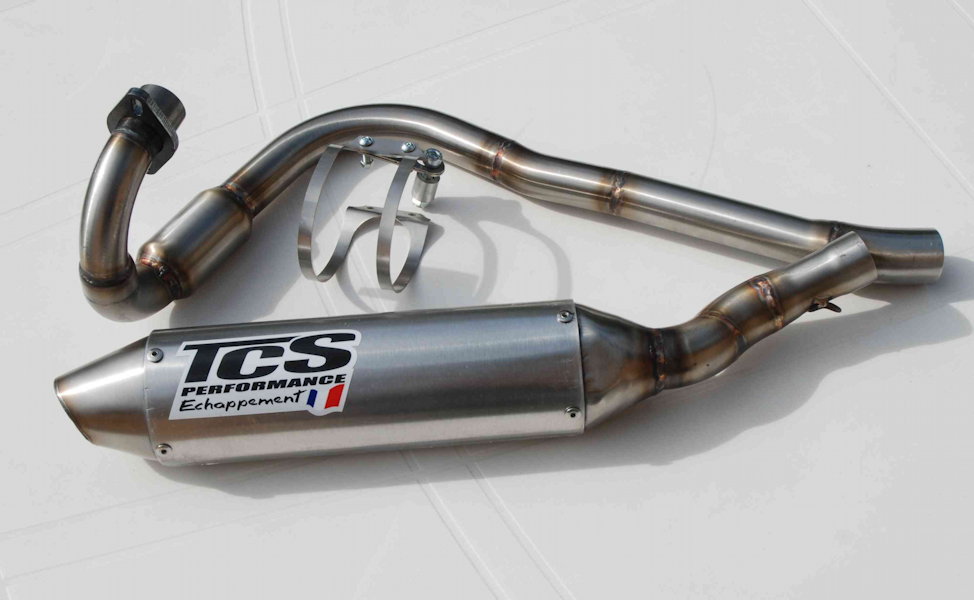 Echappement TCS inox/alu 94 db
Echappement pour tous pit bike dirt bike, specifier le moteur et le cadre de votre moto.Les echappements TCS sont fabriqués sur mesure, avec 94 db ils sont actuellements la réference sur le championnat de France
ATTENTION : le délai moyen de livraison et de 3 semaines