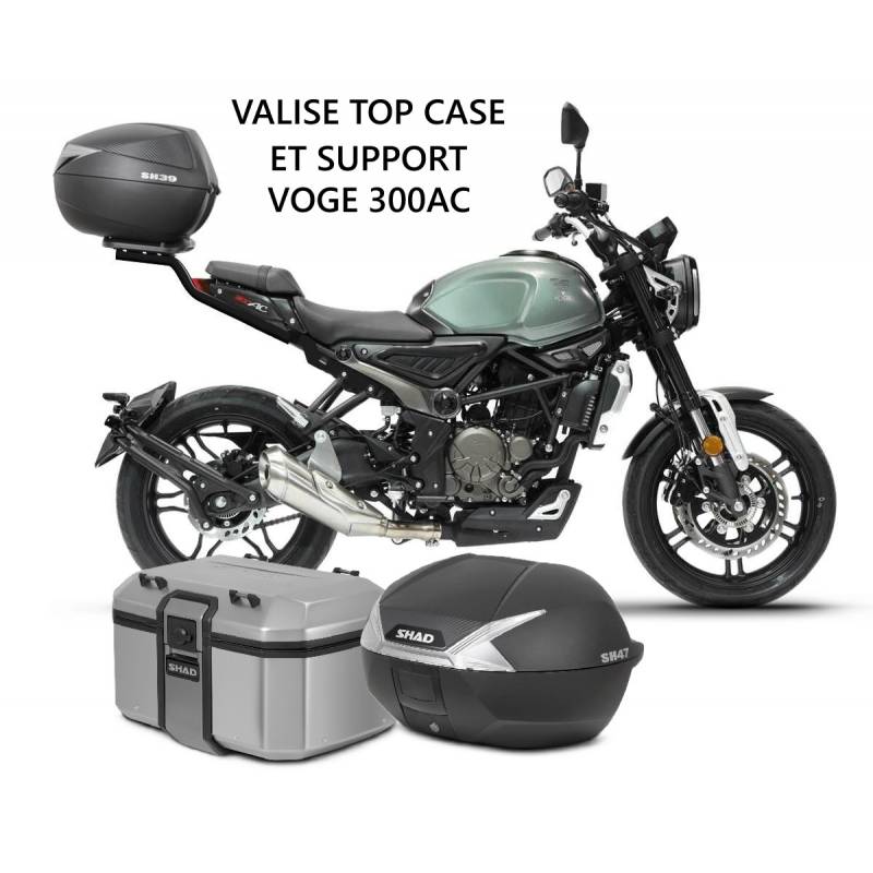 TOP CASES ET SUPPORT VOGE 300AC FIXATIONS POUR INSTALLER LES TOP CASE SHAD SUR VOTRE MOTO VOGE origine VOGE -DISPO