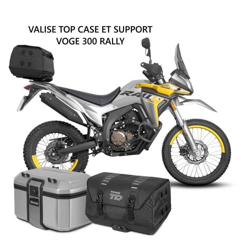 TOP CASES ET SUPPORT VOGE 300 RALLY FIXATIONS POUR INSTALLER LES TOP CASE SHAD SUR VOTRE MOTO VOGE origine VOGE -DISPO