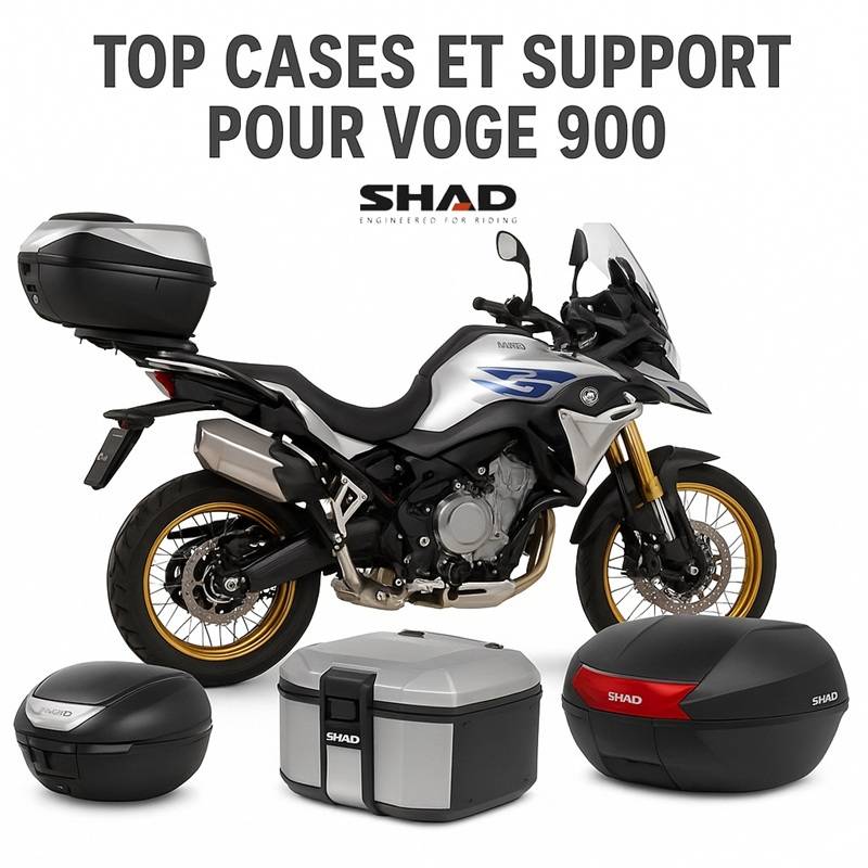 TOP CASES ET SUPPORT VOGE 900 FIXATIONS POUR INSTALLER LES TOP CASE SHAD SUR VOTRE MOTO origine VOGE -DISPO