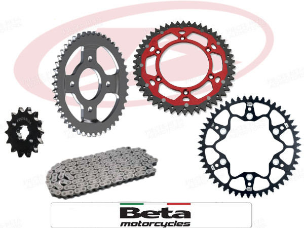 TRANSMISSION KIT CHAINE BETA RR 2T/4T TRANSMISSION KIT CHAINE BETA RR 2T/4T origine BETA 