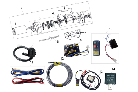 ▷ Kpl . Treuil Treuil Quad Linhai 300Cc Oem ! — bas prix 