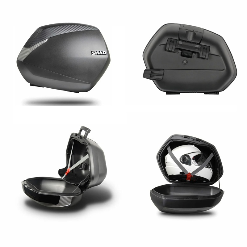 VALISES LATÉRALES (DROITE ET GAUCHE) SHAD SH36 CARBONE (33/51/38 cm)
Capacité: 1 casque modulable.
Compatible avec le système 3P (breveté) et le système 4P.
Offre une sécurité maximale grâce à sa fermeture hermétique innovante « Premium Smart Lock ».
Dune seule main, la valise peut être ouverte, fermée et retirée de la moto, ainsi que transportée grâce à la grande poignée rétractable intégrée.
Dun simple tour de clé, il bloque simultanément laccès à lintérieur de la valise et la sécurise à la moto. Comprend 2 clés et un cylindre premium supplémentaire ; permettant avec une seule clé douvrir trois valises (côté et supérieur SH48-SH58X-SH59X).
Couvercle aspect carbone inclus en standard.
Il intègre un cadre structurel qui offre étanchéité, rigidité et légèreté.
Comprend un plateau interne qui permet de sécuriser la charge.
Comprend des sangles de fixation pour garantir que la charge interne ne bouge pas.
Taille: 33/51/38 cm.
Charge maximale recommandée: 10kg.
Accessoires en option: Sac interne (X0IB36), réflecteur rouge (D1B36CAR) et couvercles colorés. VALISES LATÉRALES (DROITE ET GAUCHE) SHAD SH36 CARBONE (33/51/38 cm)