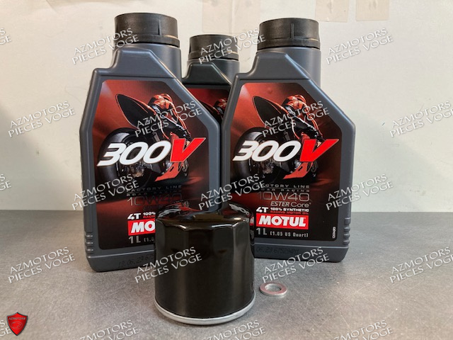 KIT VIDANGE MOTEUR VOGE 500AC/525ACX/DSX/R ET HUILE MOTUL 300V 4T 10W-40 - (3L)   origine  -DISPO