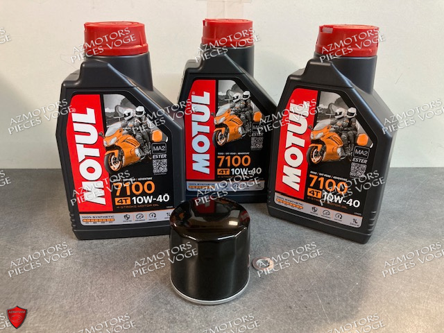 KIT VIDANGE MOTEUR VOGE 500AC/525ACX/DSX/R + HUILE MOTUL 7100 4T 10W-40 - (3L)   origine  -DISPO