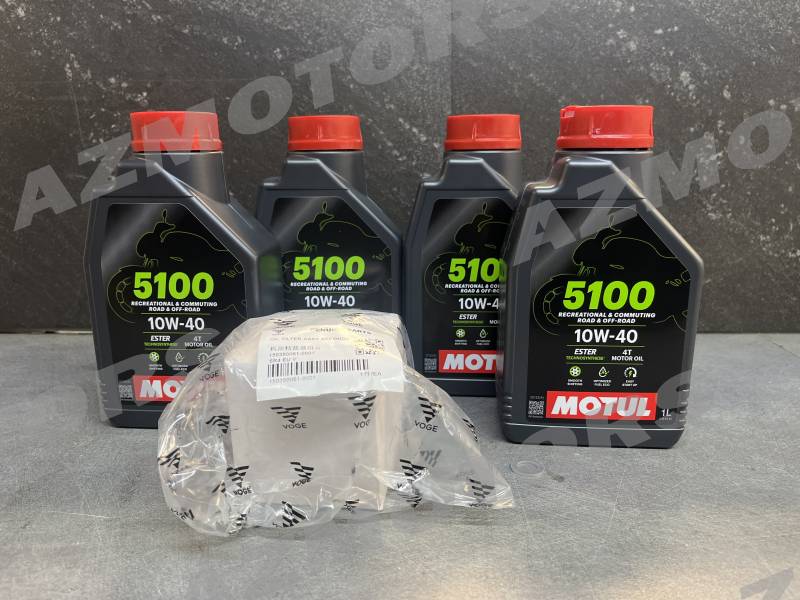 KIT VIDANGE MOTEUR VOGE 900 DSX ET HUILE MOTUL 5100 4T 10W-40 - (4L)  KIT VIDANGE HUILE MOTUL 5100 10W-40 (4L) VOGE 900 DSX origine VOGE -DISPO