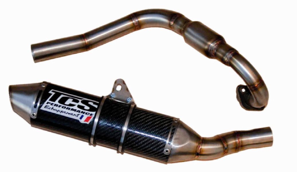 Echappement TCS inox/carbone
chappement TCS PERFORMANCE inox/carbonne 94 décibels homologué championnat de France. Attention : cet échappement est fabriqué sur mesure, il est donc imperatif de nous appeler pour vos specifications modèle, type de chassis, type de moteur ...br>

ATTENTION: Le délai peu varier suivant le type de modèle