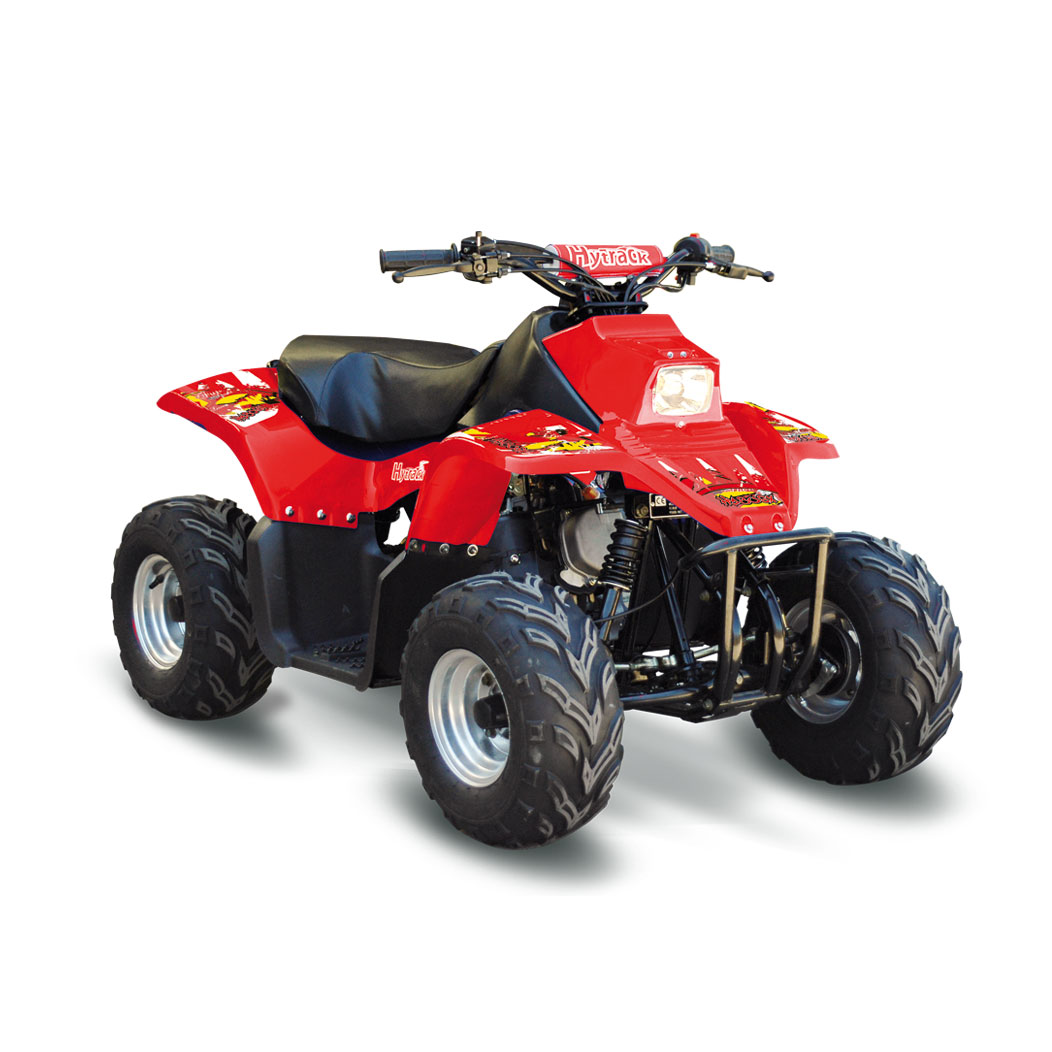 Quad HYTRACK HY80 SX ROUGE Quad HY80SX
À partir de 6 ans
- Moteur 4 temps, 79 cc
- Télécommande de sécurité
- Coupe-circuit de sécurité au poignet
Le port du casque est vivement conseillé

Toutes autres caractéristique dans "Application" origine HYTRACK 