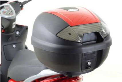 TOP CASE 30L KYMCO TOMATO RED CR613PA + DOSSERET (Assemblés ) KYMCO KA-01-0483-PACK ACCESSOIRES pour AGILITY 125 16+ ROUGE origine KYMCO -DISPO