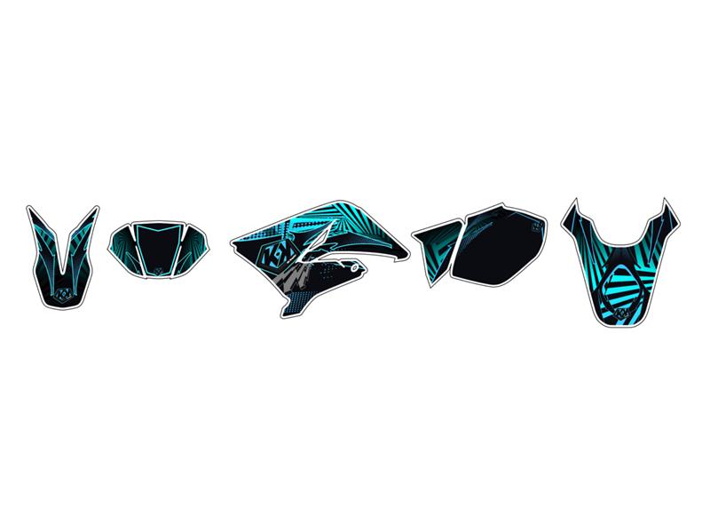 KIT DECO GRAFF BLEU Beta RR/SM 50 2014/15/16 KIT DECO GRAFF BLEU KUTVEK Beta RR/SM50 - 14/15/16 origine BETA 