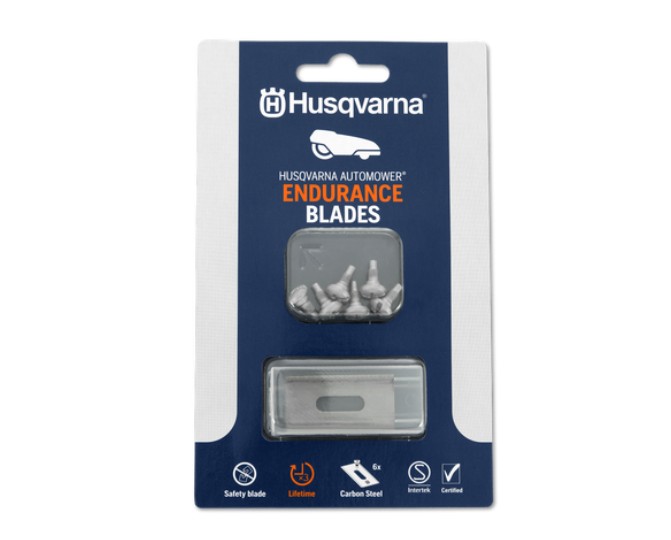 JEU DE 6 LAMES ENDURANCE VIS INCLUSES HUSQVARNA HUSQVARNA LAMES ENDURANCE Pour Automower origine HUSQVARNA -DISPO