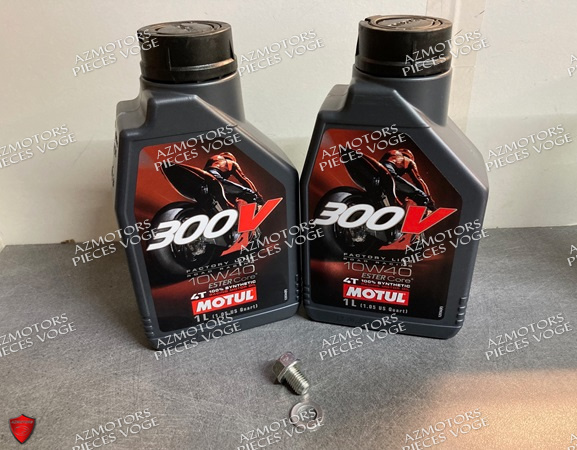 KIT VIDANGE MOTEUR VOGE 125 R ET MOTUL 300V 10W40 2L  origine  -DISPO