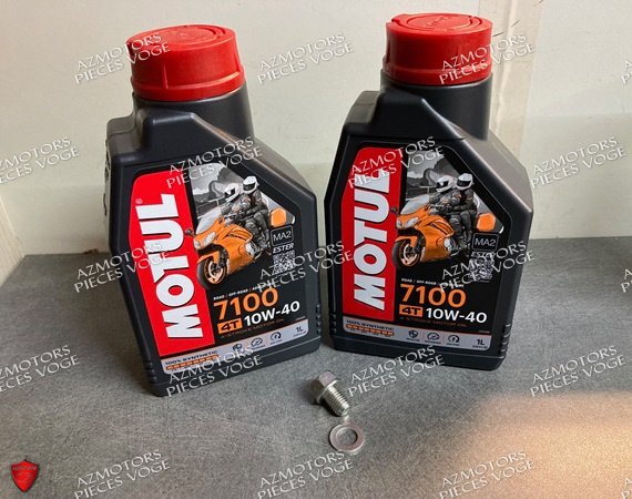 KIT VIDANGE MOTEUR VOGE 125 R ET HUILE MOTUL 7100 4T 10W-40 - (2L)  KIT VIDANGE HUILE MOTUL 2L VOGE 125 R origine VOGE 