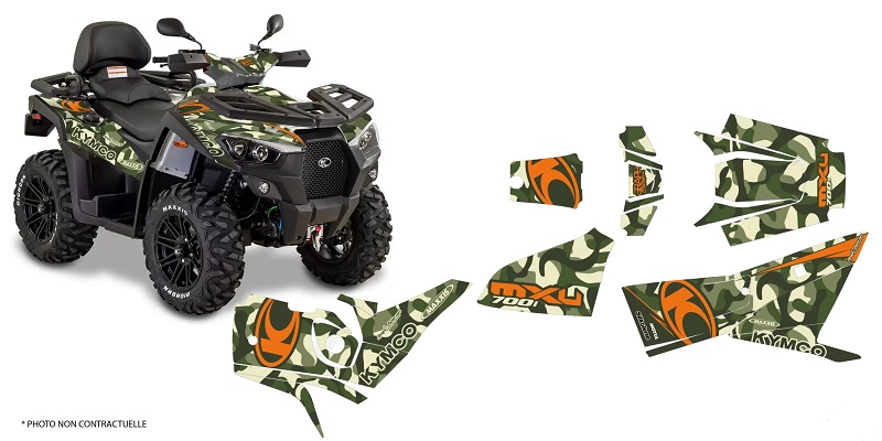 KIT DECO KYMCO MXU 700 KAMO KAKI (2019-2023)
 KIT DECO KYMCO MXU 700 KAMO KAKI (2019-2023) origine KYMCO 
