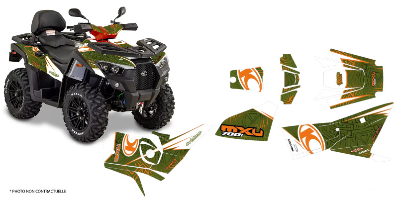 KIT DECO KYMCO MXU 700 ZIKZAK KAKI (2019-2023)
 KIT DECO KYMCO MXU 700 ZIKZAK KAKI (2019-2023) origine KYMCO 