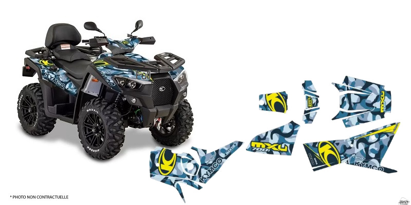 KIT DECO KYMCO MXU 700 KAMO BLEU (2019-2023)
 KIT DECO KYMCO MXU 700 KAMO BLEU (2019-2023) origine KYMCO 