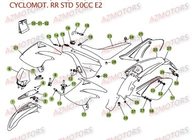 Ensemble de carénages BETA RR … Ensemble de carénages BETA RR STD NOIR, 2005-2009 origine AZMOTORS -NSFP