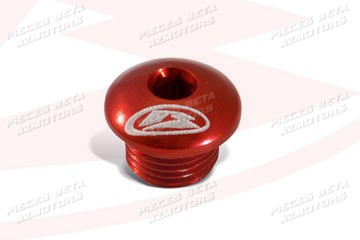 BOUCHON HUILE MOTEUR ANODISE ROUGE EVO/REV 2T-MY 00/18 007450348200 - BOUCHON HUILE MOTEUR ANODISE ROUGE EVO/REV 2T-MY 00/18 origine BETA 