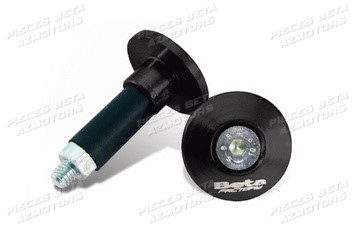 BOUCHONS (COUPLE) GUIDON ANODISE NOIR EVO 007450338259 - BOUCHONS(COUPLE)GUIDON ANODISE NOIR EVO origine BETA 