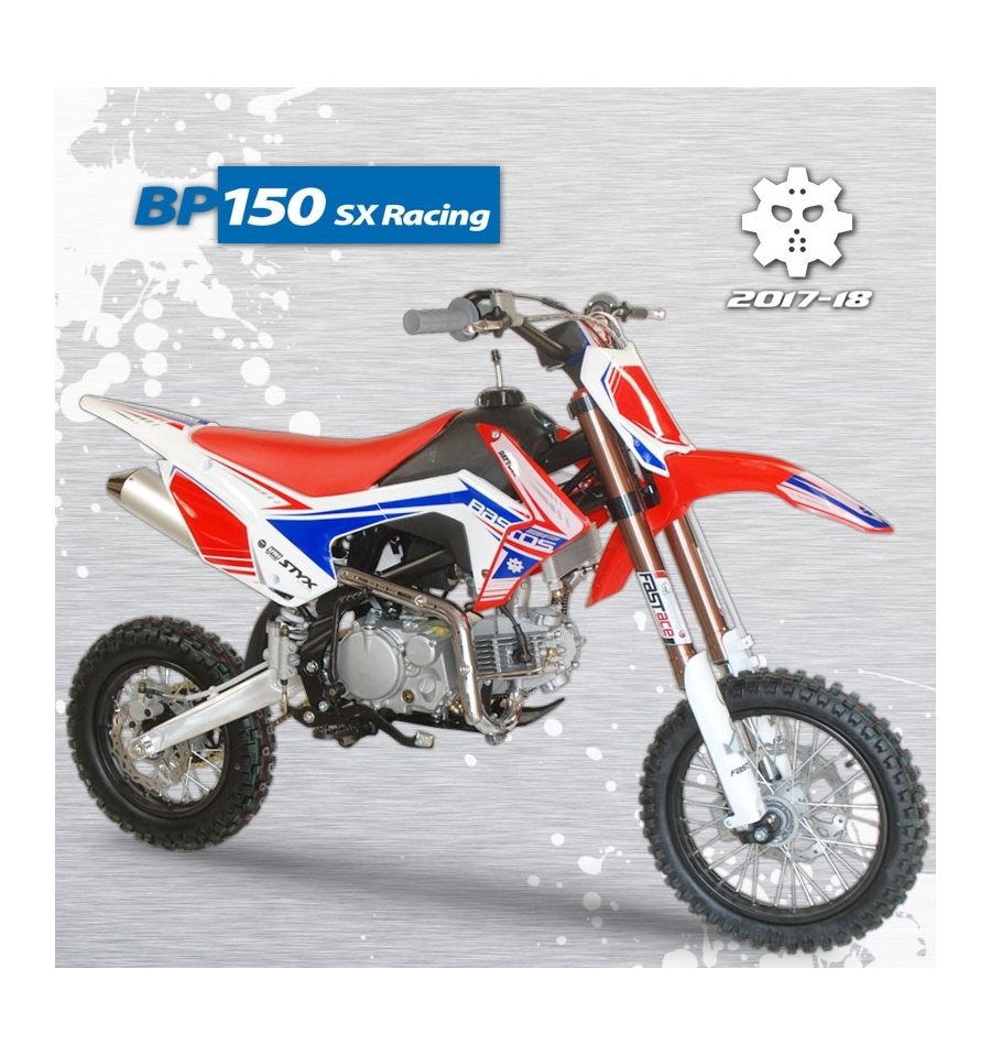0400100000069 - PIT BIKE BASTOS BP 150 SX RACING - ÉDITION 2018
BASTOS
Découvrez la fiche technique du nouveau Pit Bike BASTOS BS 150 SX RACING édition 2018 :
PARTIE CYCLE
Cadre : CPR 15 périmétrique + boucle arrière démontable
Bras Oscillant : Aluminim type cross axe 12mm autobloquant
Fourche : FAST ACE 780mm - Réglages compression/détente - Tés aluminium CNC FAST ACE
Frein avant : Hydraulique double pistons - disque 220mm
Frein arrière : Hydraulique disque 190mm
Roues : 12′/14′ moyeux aluminium blast
Pneus : Cross Av 2.50×14′ Ar 3.00×12′ avec gripster
Réservoir : 3 litres
Kit plastique : Type CRF 110 BLANC
Selle : Type CRF 110
Amortisseur : DNM MK-AR 325mm - Réglable
PARTIE MOTEUR
Moteur : YX monocylindre 150cc - V3 type KLX
Allumage : Mini rotor externe - CDI
Refroidissement : Radiateur d`huile gros volume
Carburation : Carburateur PZ30 MIKUNI - Filtre air double mousse
Boite de vitesse : 4 vitesses N1234
Démarrage : Kick
Transmission : Couronne 41 dents - Pignon 14 dents - Chaine KMC 420
Échappement : Aluminium
DIMENSIONS
Empattement : 122cm
Hauteur de selle : 82cm
Garde au sol : 30cm
Poids : 65Kg
DIVERS
Levier de frein aluminium avec protection caoutchouc
Poignées souples
Visserie TBHC
Béquille stand triangle
Kick racing
NOUVEAUTES
Cadre CPR15
Bras oscillant aluminim
Guide de chaine nylon
Fourche FAST ACE 780 mm
Levier d`embrayage avec réglage rapide
Kit décoration 2018 + Kit plastique type CRF 110
Nouveau Tès de fourche FAST ACE
Bavette de protection d`amortisseur
//Moto Non homologué et interdit sur voies publiques - Terrain privé uniquement- Une déclaration aux service de l`état est obligatoire//
Pit Bike BASTOS BP 150 pour pit bike, dirt bike, small bike et mini moto dans la catégorie Pit Bike BASTOS et Pit Bike / Dirt Bike de WKX-RACING le spécialiste du pit bike! 0400100000069 - PIT BIKE BASTOS BP 150 SX RACING - ÉDITION 2018