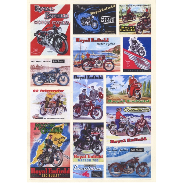 PLANCHE STICKERS ROYAL ENFIELD PLANCHE STICKERS ROYAL ENFIELD origine ROYAL ENFIELD 