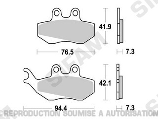 1 JEU DE PLAQUETTE FREIN AVANT ADAPTABLE  origine azmotors 