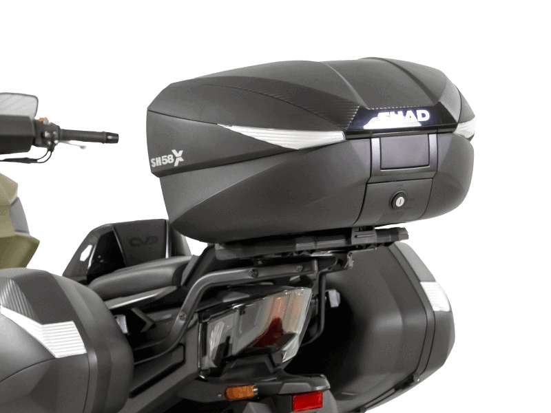 TOP-CASE EXTENSIBLE SHAD SH58X TOP CASE SH58X PREMIUM CAPOT CARBON origine KYMCO 