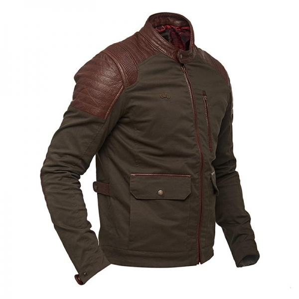 VESTE BI-MATIERE APEX - OLIVE VESTE BI-MATIERE APEX ROYAL ENFIELD - OLIVE origine ROYAL ENFIELD 