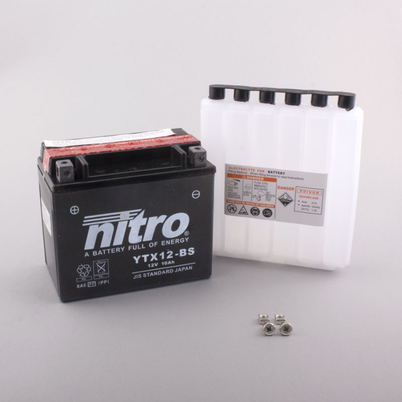 NITRO YTX12-BS AGM ouvert avec pack acide
Batterie Nitro NITRO YTX12-BS AGM ouvert avec pack acide
