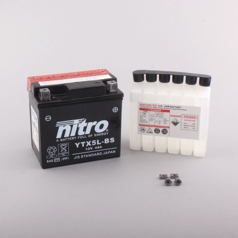 BATTERIE YTX5L-BS NITRO (ALTERNATIVE)  origine kymco 
