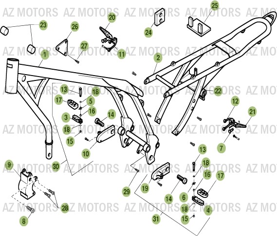 ACCESSOIRES DU CHASSIS pour 125-ALP-07