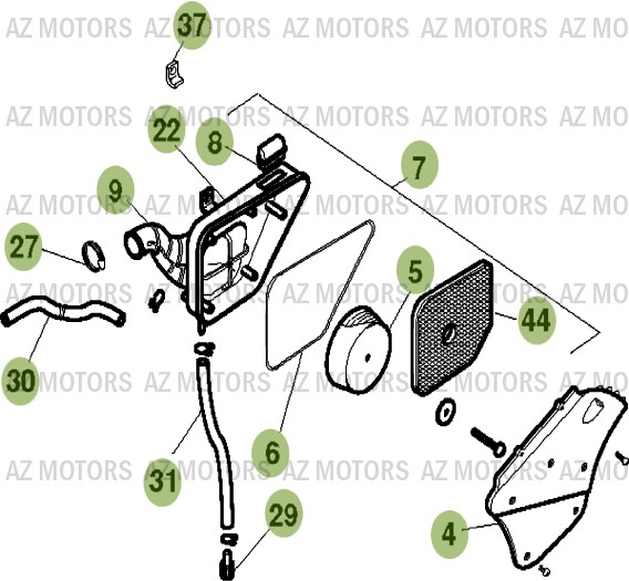 Boitier Du Filtre BETA Pièces ALP 125cc [2007]