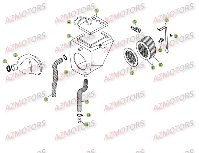 BOITIER DU FILTRE BETA 125 RE 09